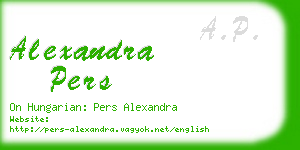 alexandra pers business card